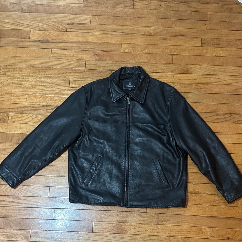 London Fog Men's Black  Glove soft Leather Jacket